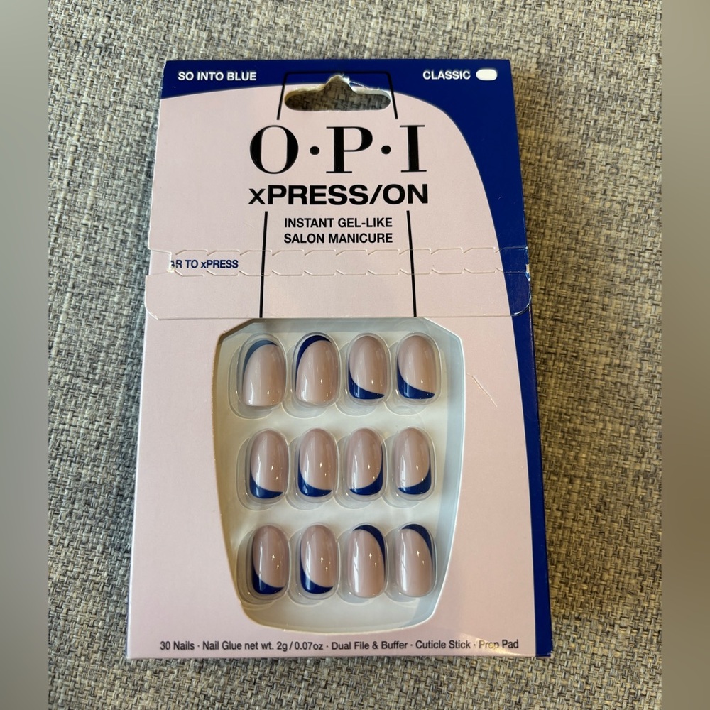 OPI xPress/On Gel-Like Nails - So Into Blue, NIP